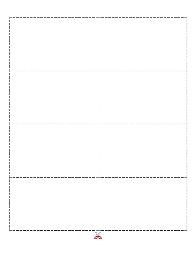 Flashcard Vuote Da Stampare Fronte Retro e Ritagliare1 | PDF