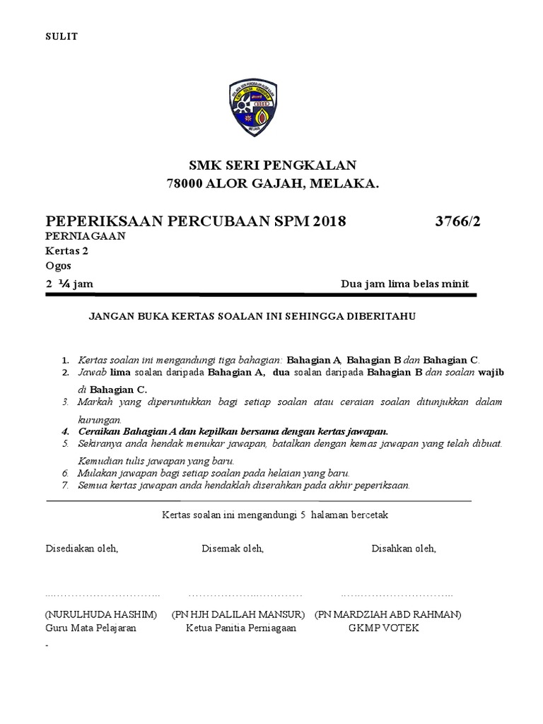 Surat Cadangan Projek In Malay