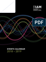 RIAM Events Calendar 2018 to 2019