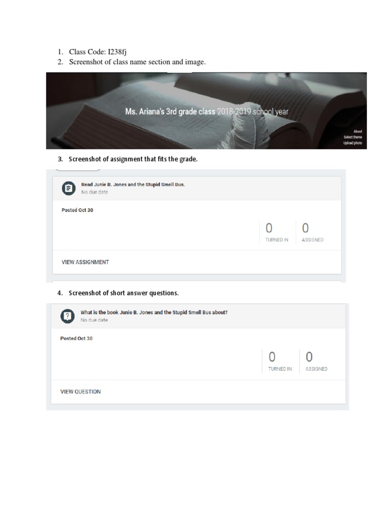Class I238fj Assignment Screenshots | PDF