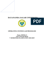 Dayananda Sagar University: Operating System Lab Programs