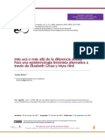 Lucía Ariza. Más acá o más allá de la diferencia sexual. Para una epistemología feminista alternativa a través de Elizabeth Grosz y Myra Hird