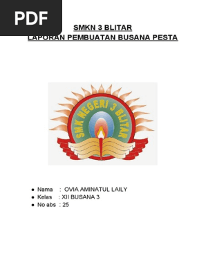 Laporan Pembuatan Busana Pesta