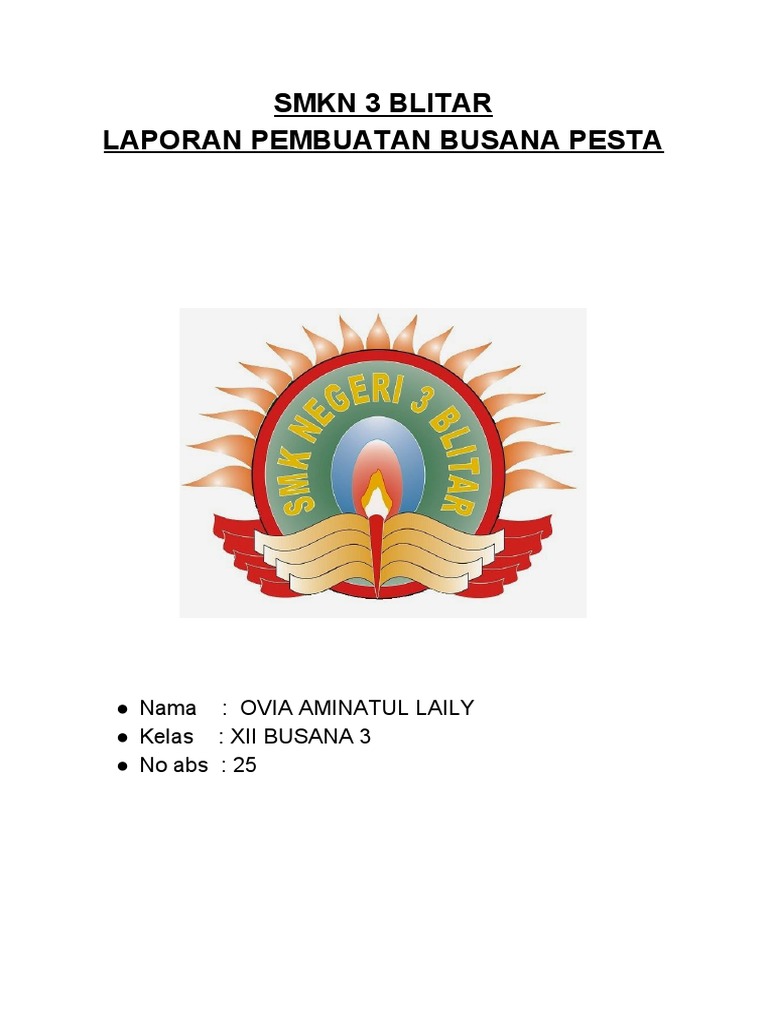 Laporan Pembuatan Busana Pesta