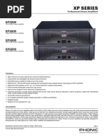 Phonic XP2000 Amplifier Specifications | PDF | Amplifier | Distortion