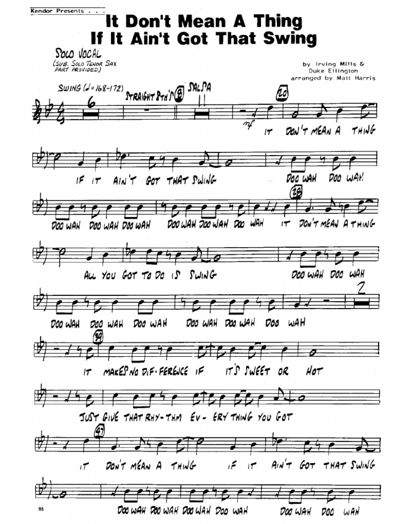 It Don T Mean A Thing Matt Harris PDF | PDF