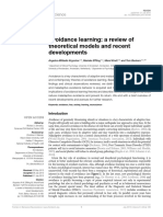 Avoidance Learning- A Review of Theoretical Models and Recent Developments