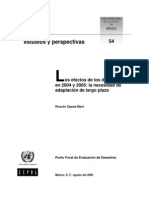 Efectos de Deastres en 2004 y 2005