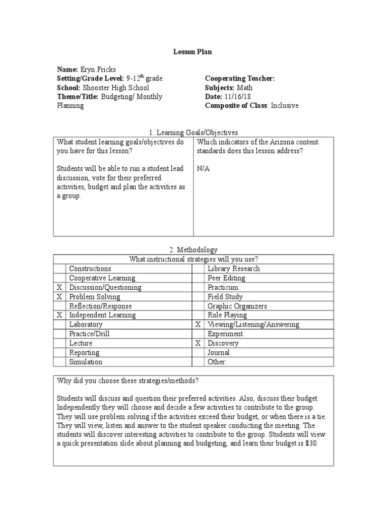Collins Lesson Plan Download Free PDF Lesson Plan Teaching