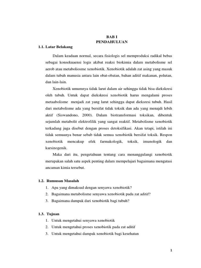 Respon Metabolisme Xenobiotik Mencakup Efek Farmakologis
