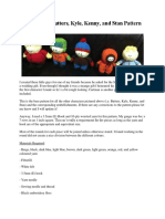 South Park Characters Amigurumi Pattern