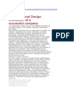 Organizational Design: Foundation of A Successful Company: Leaderlab Vol. 1 Issue 1 Issn: 2153-2443 CC By-Nd-Nc