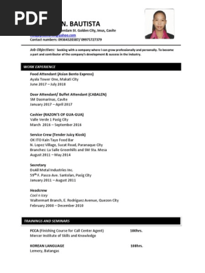 SAMPLE RESUME