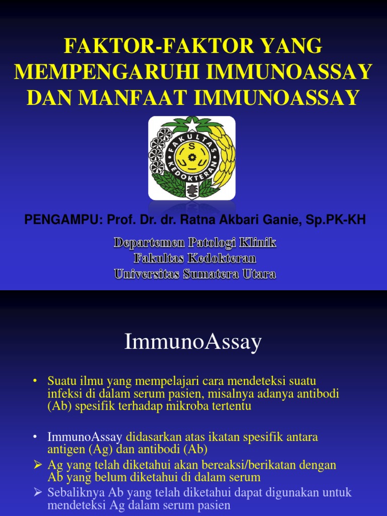 faktor yg mempengaruhi immunoassay.ppt