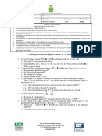 2a Avaliação Parcial de Álgebra Linear II