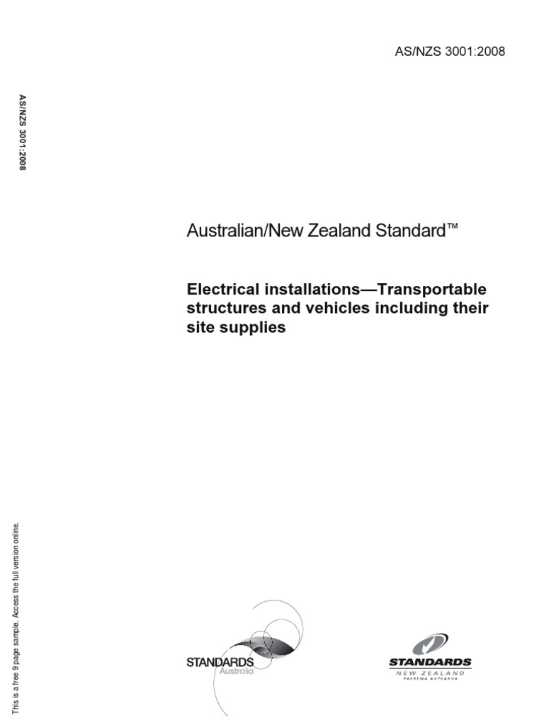 Australian/New Zealand Standard | PDF | Electrical Engineering ...