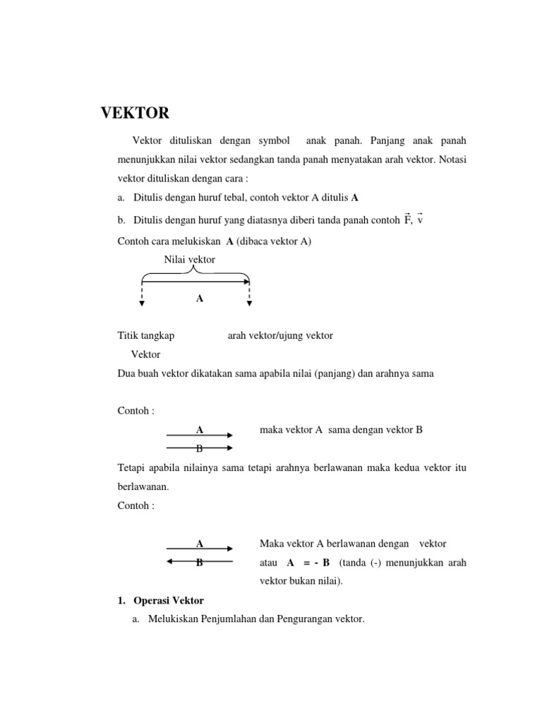 Vektor | PDF | Metode & Bahan Ajar