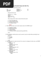 Lesson 7: Producing Readable Output With iSQL Plus: SQL Sample Questions