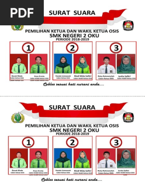 Ketas Suara Pemilihan Ketua Osis Smk N 2 Oku