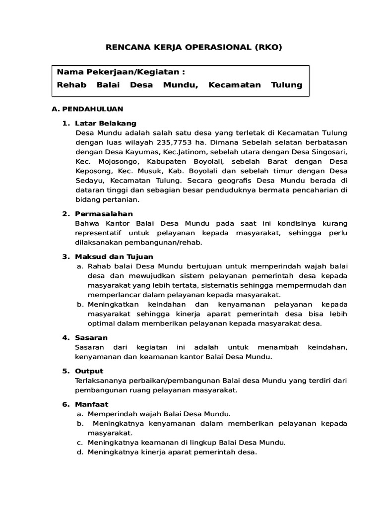 Contoh Rko | PDF