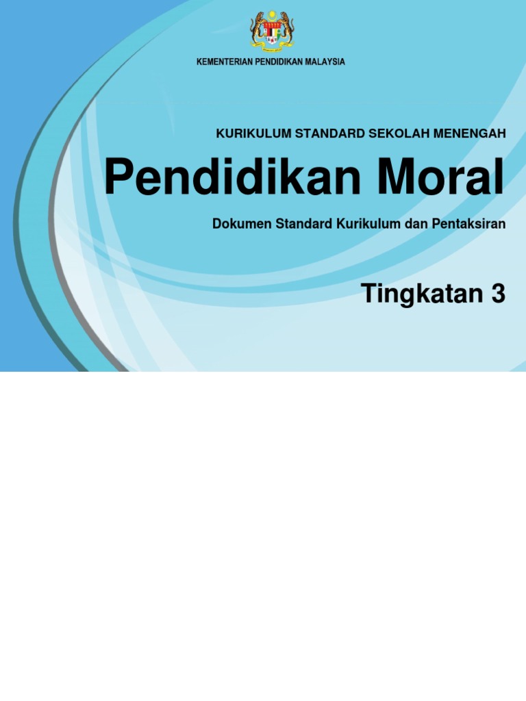 006 DSKP KSSM Pendidikan Moral Tingkatan 3 PDF PDF