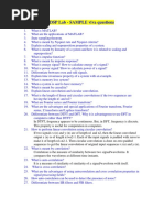 DSP Lab - SAMPLE Viva Questions