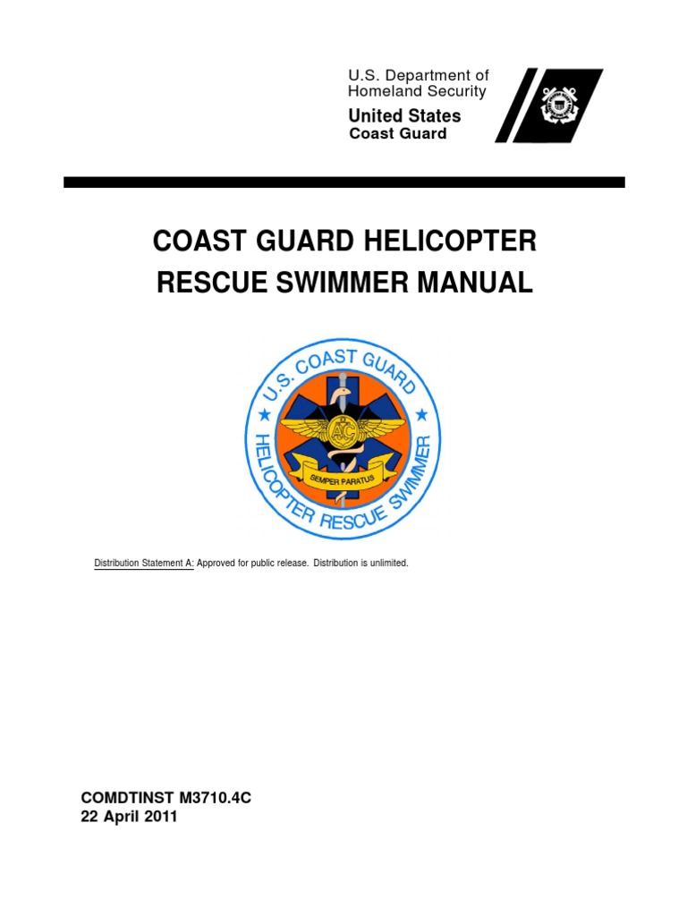 Coast Guard Helicopter Rescue Swimmer Manual | PDF | Emergency Medical ...