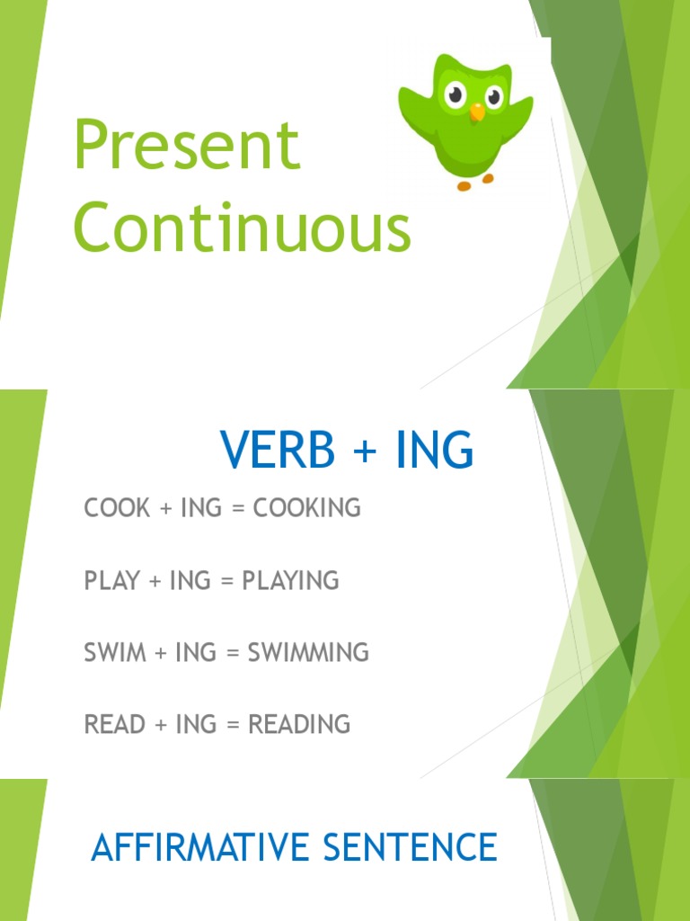 Present Continuous Tense Guide | PDF | Language Arts & Discipline | Art