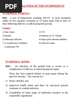 Abnormalities of The Puerperium: Puerperal Pyrexia