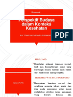 Perspektif Budaya Dalam Konteks Kesehatan (Okupasi Terapi)