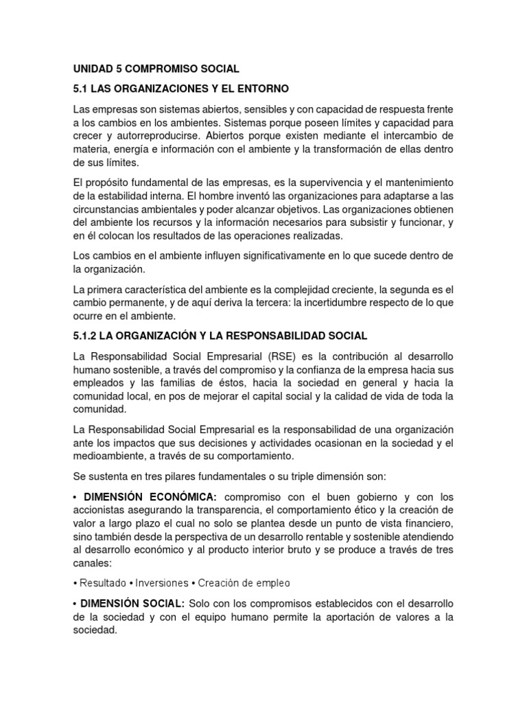 Compromiso Social en Organizaciones | PDF | Responsabilidad social ...