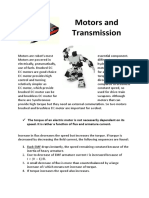 Motors and Transmission: Speed. It Is Rather A Function of Flux and Armature Current