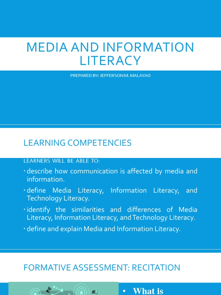 Understanding Media and Information Literacy | PDF | Information ...