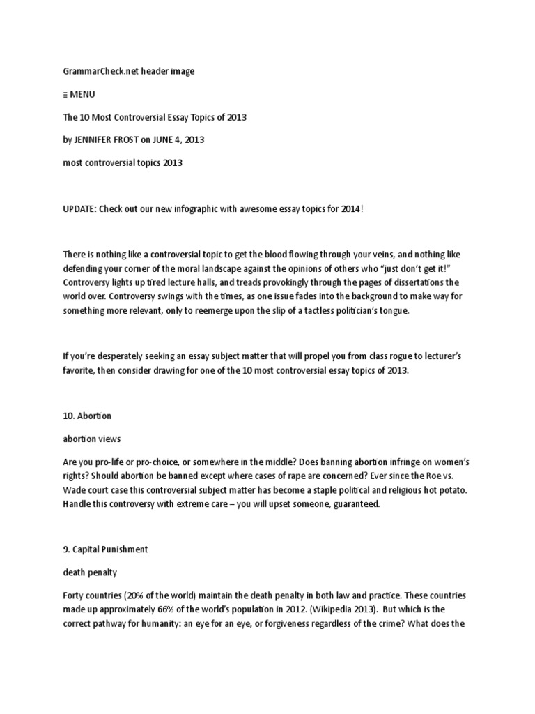 Controversial essay introduction image