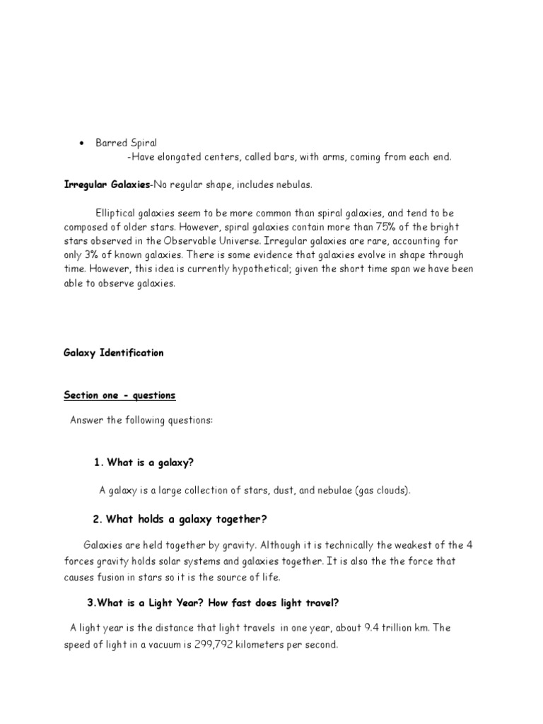 Irregular GalaxiesNo Regular Shape, Includes Nebulas. What Holds A