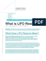 What Is LIFO Reserve - Definition Meaning Example