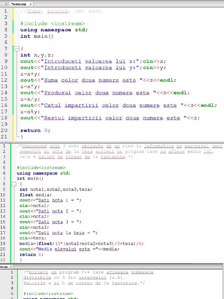 3 Aplicatii C++ | PDF