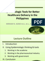 Epidemiologic Tools For Better Healthcare Delivery in The Philippines
