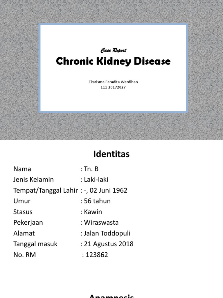 Chronic Kidney Disease Case Report PDF