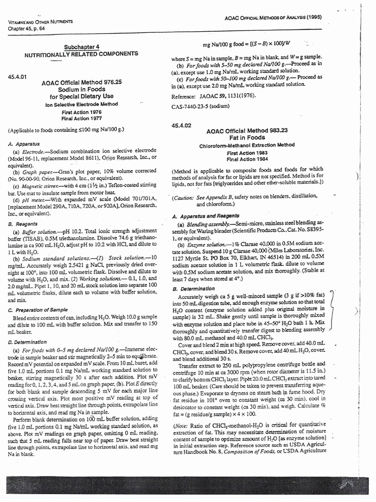 Aoac 983.23 PDF | PDF