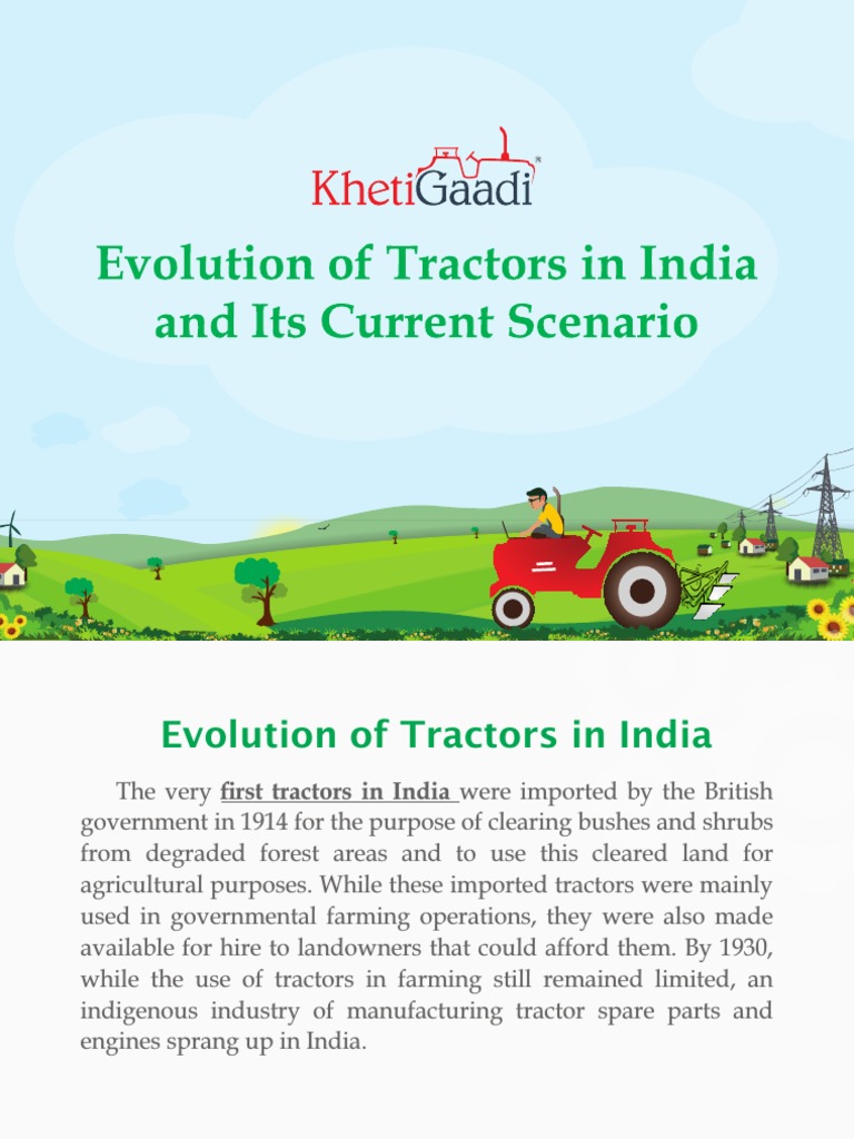 Evolution of Tractors in India and Its Current Scenario PDF Tractor