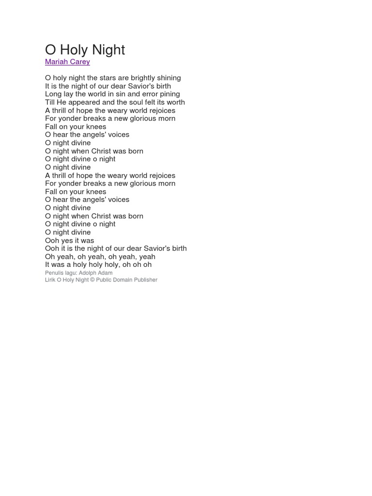 O Holy Night