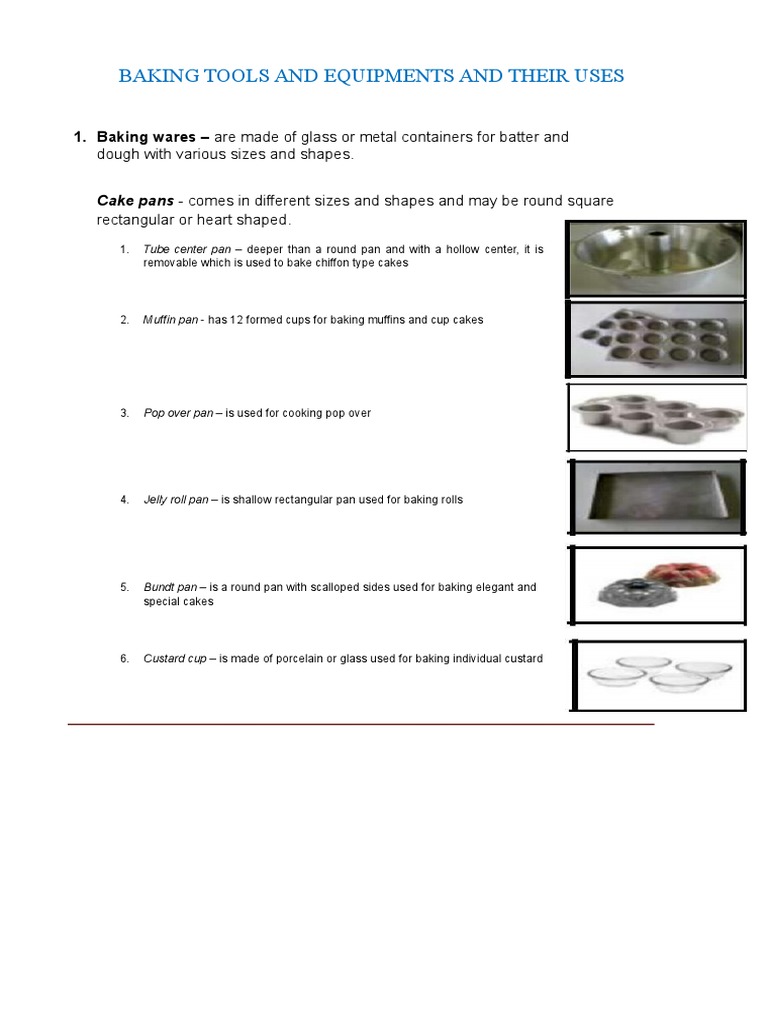 Baking Tools and Equipments and Their Uses PDF Dutch Oven Baking