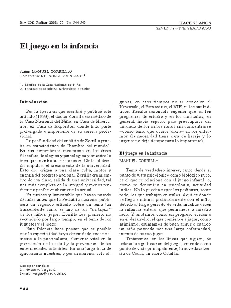 El Juego en La Infancia PDF | PDF | Adultos | Aprendizaje