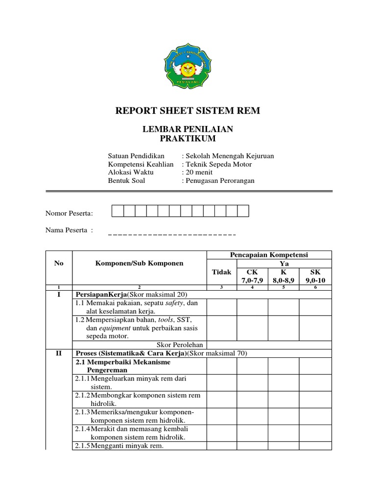 Report Sheet Rem | PDF