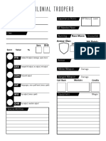 Character Sheet ColonialTroopers