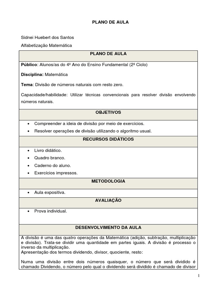 1 - Termos Das 4 Operações - Exercícios, PDF, Divisão (Matemática)