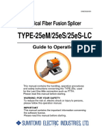 Splicer Sumitomo T25e Manual