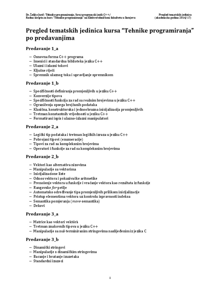 00 Raspored | PDF