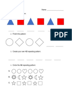 Repeating Patterns Assessment